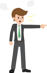 Salary Man Business Isolated Person People Cartoon Character Flat illustration Png #26