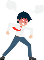 Salary Man Business Isolated Person People Cartoon Character Flat illustration Png #27