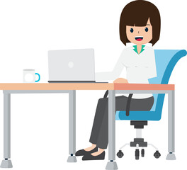 Salary Man Business Isolated Person People Cartoon Character Flat illustration Png #37