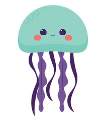 cute colorful jellyfish