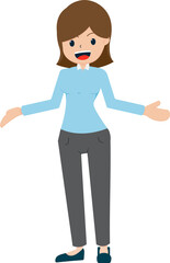 Salary Man Business Isolated Person People Cartoon Character Flat illustration Png #41