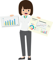 Fototapeta premium Salary Man Business Isolated Person People Cartoon Character Flat illustration Png #46