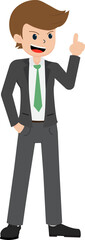 Salary Man Business Isolated Person People Cartoon Character Flat illustration Png #22