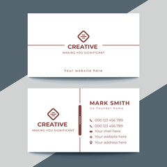 Professional elegant simple & modern business card design