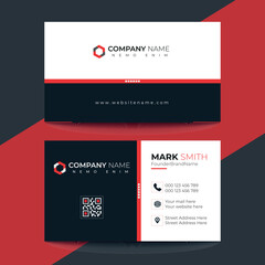 Professional elegant red and black modern business card design