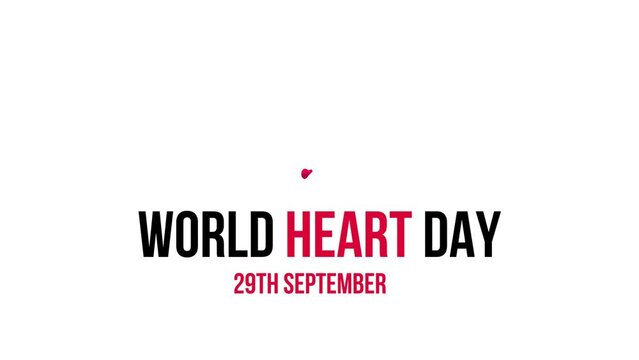 World Heart day on September 29th text animation