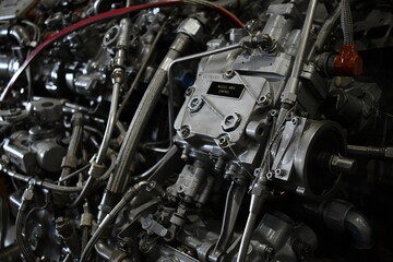 Aircraft engine closeups.