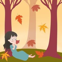 Obraz na płótnie Canvas child in autumn