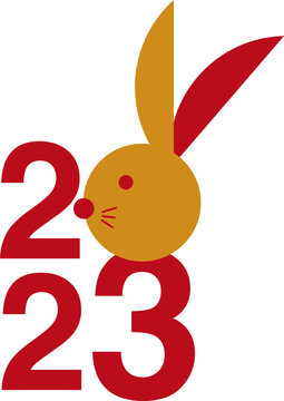 Chinese New Year 2023 with rabbit cartoon