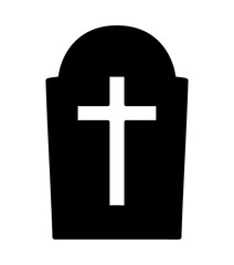 black gravestone illustration