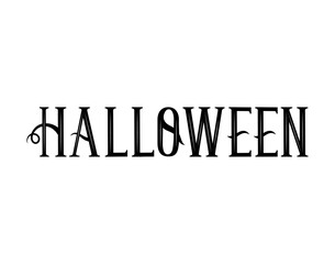 dark halloween lettering