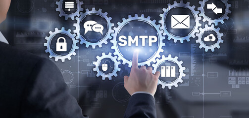 Simple Mail Transfer Protocol. Smtp server mail transfer protocol. TCP IP protocol sending and receiving e-mail