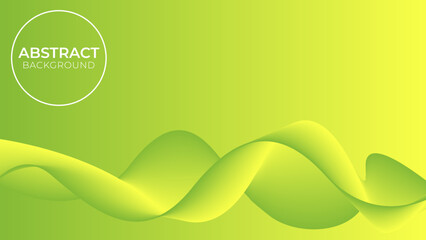 Stylish modern abstract background design with green smooth waves