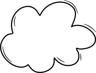 Cartoon Doodle Cloud Icon