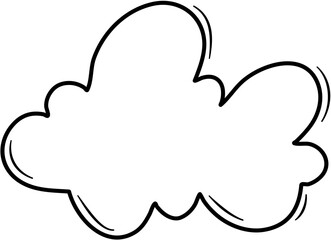 Cartoon Doodle Cloud Icon
