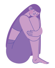 purple lady illustration