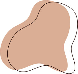 Abstract Shape and Thin Line Illustration