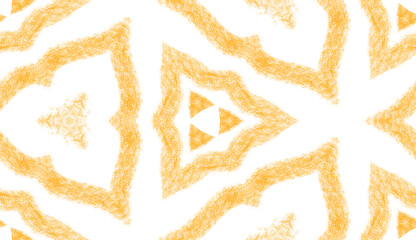 Exotic seamless pattern. Yellow symmetrical