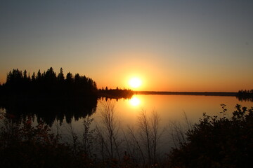 Haze On The Sunset, Elk Island National Park, Alberta