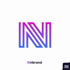 Letter N logo icon design template