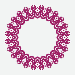 Elegant retro floral frame. Design template for banner, card, invitation, label, emblem etc. Linear vintage vector illustration.