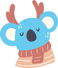 Cartoon Christmas Animal Clip Art