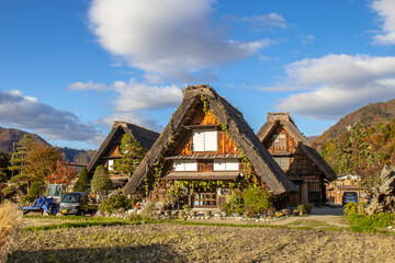 Fototapeta na wymiar House in old town Shirakawako