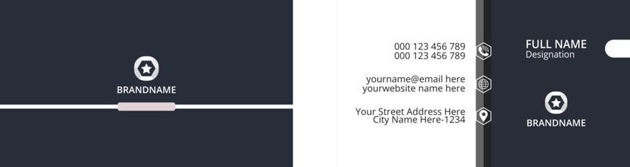 Minimalist creative professional business card design template