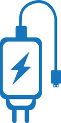 Battery charging icon, charging symbol vector