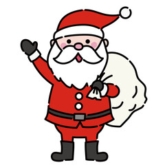 シンプルでかわいいサンタクロースのイラスト