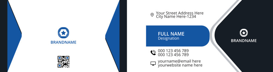 Professional elegant business card vector design