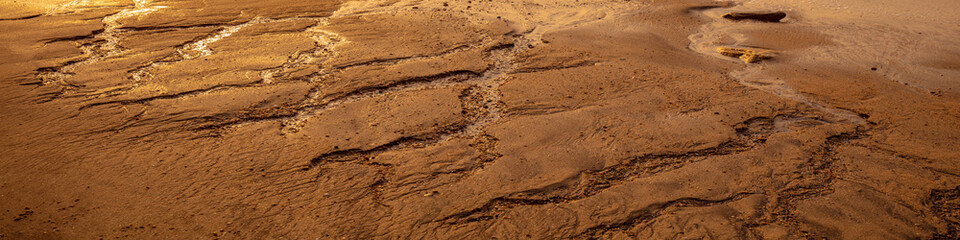 Sunset over the sea. Atlantic ocean in evening, Porto, Portugal, Europe