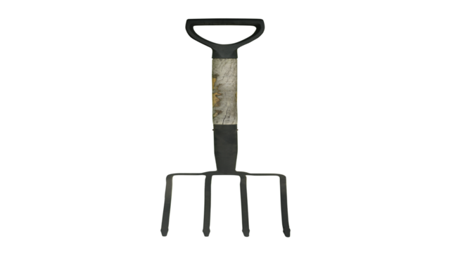 Old rake agricultural handwork tool .