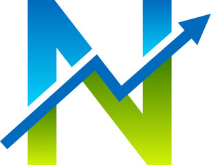 Letters with bar graph arrow ready to use.