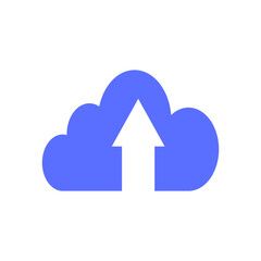 Upload vector icon, cloud storage symbol. Modern, simple flat vector illustration