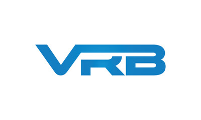VRB monogram linked letters, creative typography logo icon