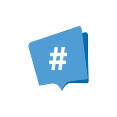 Fototapeta premium hashtag icon on white background