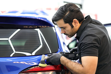 Polished blue car polishing machine polished finishing. ask for details.
