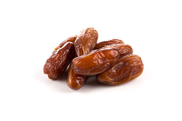 Date fruit close up isolated on white background