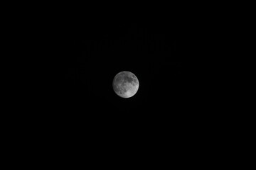 The moon was Shot in a Canon 1500 D. The Craters of the Moon are Visible in the Image if we Zoom on it.