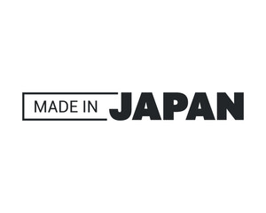 Made in Japan. Japanese logo and sticker. 