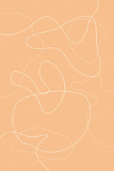 abstract lines on pastel orange background