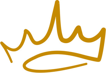 Yellow Hand Drawn Crown © Maulaga