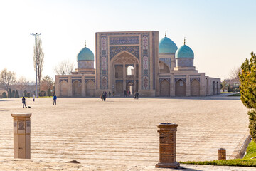 Baroqxon madrasah (or Barakhan medrese). Hazret Imam (or Hazrati Imam) architectural complex. Tashkent city, Uzbekistan.
