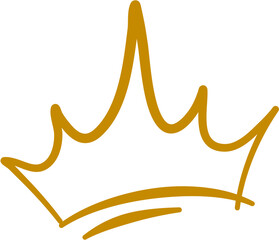 Yellow Hand Drawn Crown © Maulaga