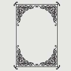 Frame, in the style of an ornament, Vector illustration eps 10, Art.