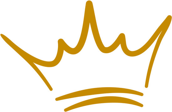 Yellow Hand Drawn Crown