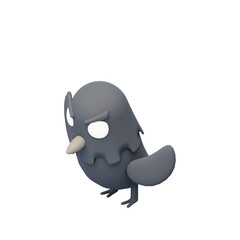 3D Scary Raven Illustration