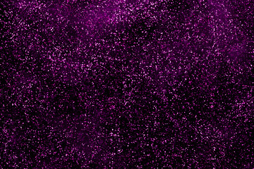 Purple violet galaxy space background.  Starry night sky background. Glowing stars in space.