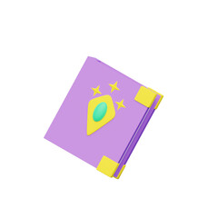 3D Spell Book Illustration
